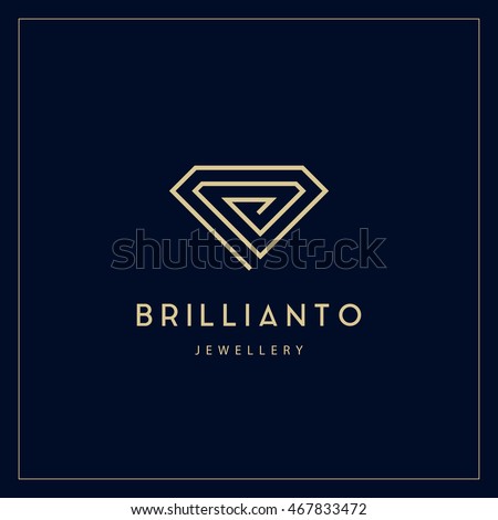 Jewelry company logotype. Jewelry icon.
