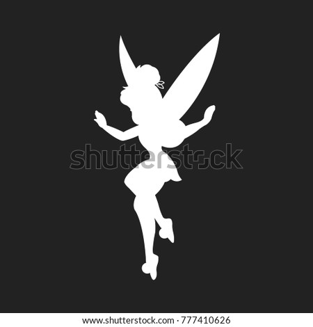 Silhouette Fairy Template Fairy Cut Laser Stock Vector 572211523 