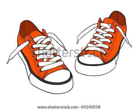 Cartoon Sneakers Vector Stock Vector 69240058 - Shutterstock