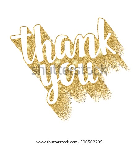 Thank You Lettering Handwritten Brush Calligraphy Stock Vector 