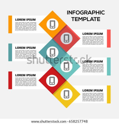 vector infographic template content diagram flowchart stock vector