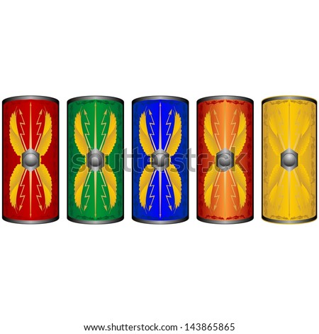 roman shields legionaries shield vector ancient illustration background shutterstock