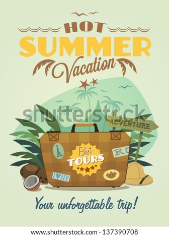 Vintage Summer Vacation Poster Vintage Summer Vacation Poster