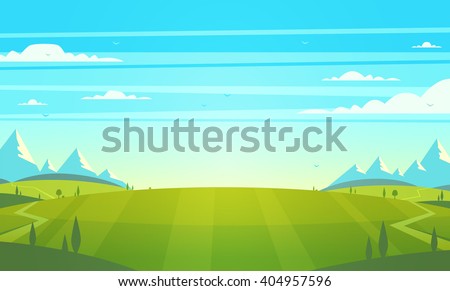 Natural landscape. Vector illustration.