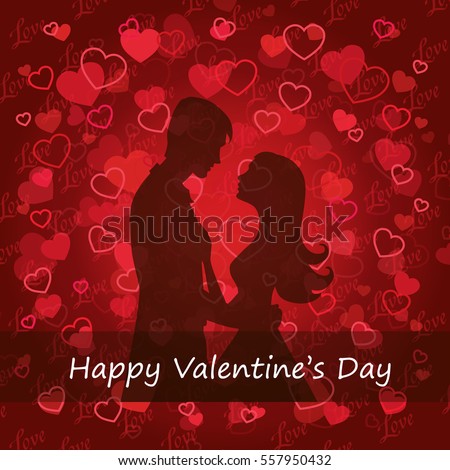 Illustration black silhouette of lovers embracing on a white background Couple in love Illustration of man and woman lovers Valentine Day