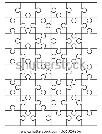 Blank Transparent Background Puzzle Vector Stock Vector 94694518