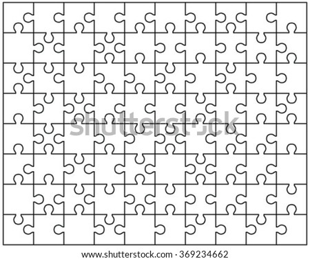 White Puzzle Vector Illustration Stock Vector 369234662 - Shutterstock