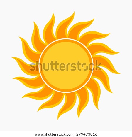 Sun Over White Vector Illustration Stock Vector 71194252 - Shutterstock