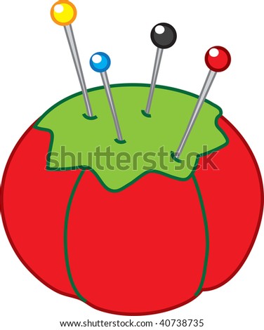 Clipart Illustration Some Sewing Implements Pin Stock Illustration ...