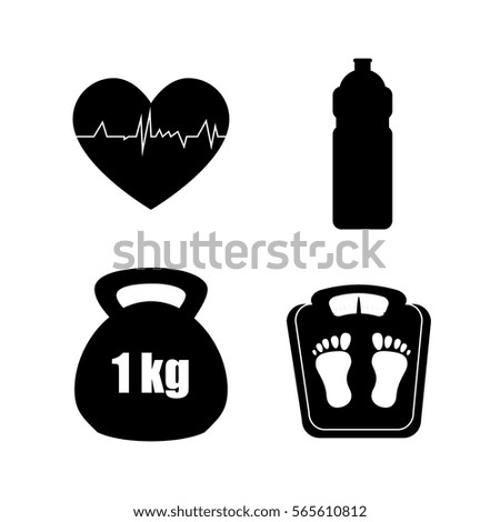 Set Fitness Equipment Icon Stock Vector 565610812 - Shutterstock