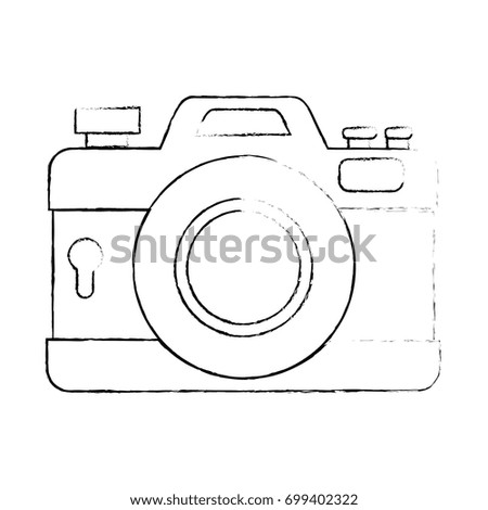 Vintage Camera Cartoon Vector Illustration Black Stock Vector 197384186