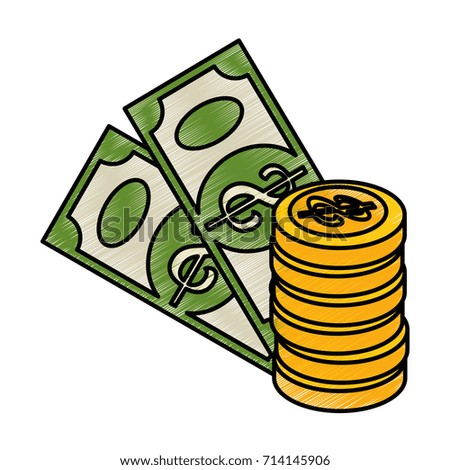 Money Coins Dollars Vector Illustration Stock Vector 47922847 ...