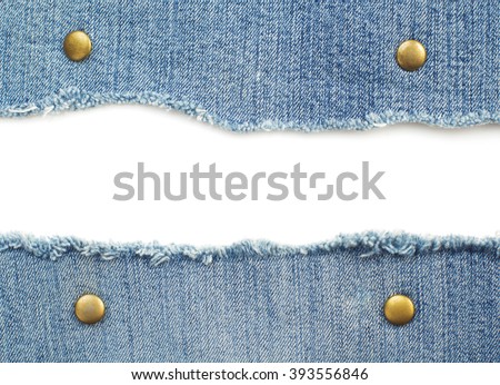 blue jean isolated on white background