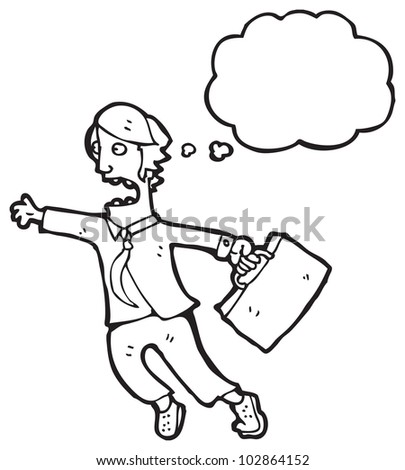 Cartoon Man Late Work Stock Vector 84312919 - Shutterstock