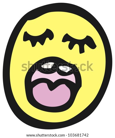 Crazy Cartoon Smiley Face Stock Illustration 96786709 - Shutterstock