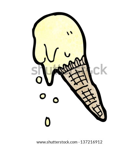 Melting Ice Cream Cartoon Stock Illustration 96291404 - Shutterstock