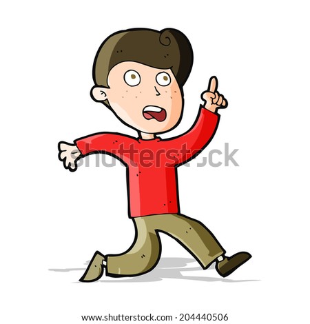 Man Running Fast Scared Something Stock Vector 68417806 - Shutterstock