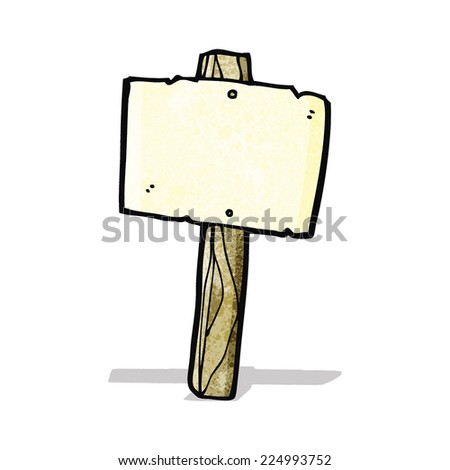 Cartoon Sign Post Stock Vector 224993752 - Shutterstock