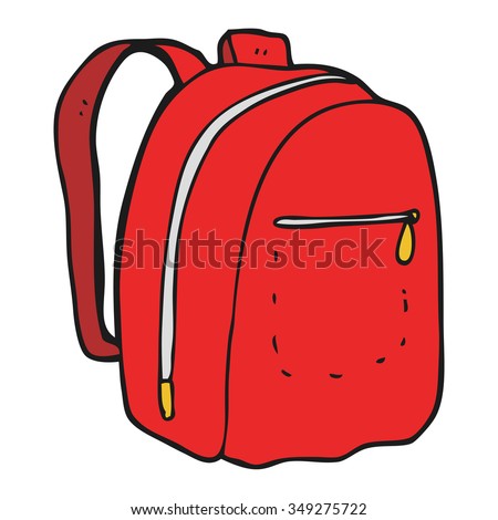 Simple Orange Backpack Stock Vector 34438312 - Shutterstock