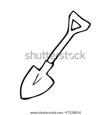 Drawing Garden Spade Stock Vector 47528854 - Shutterstock