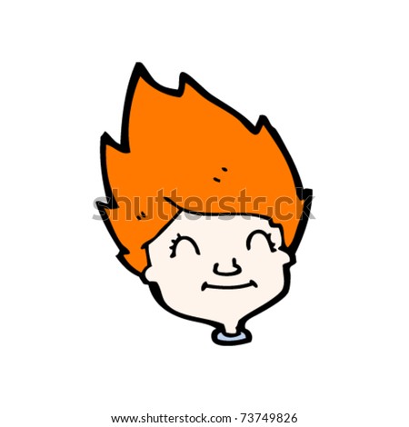 Ginger Kid Cartoon Stock Vector 73749826 - Shutterstock