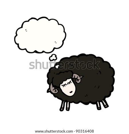 Black Sheep Cartoon Stock Vector 90316408 - Shutterstock