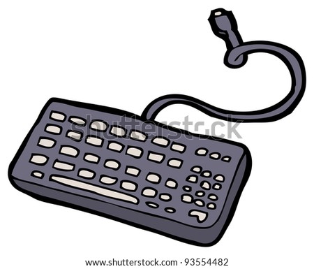 Computer Keyboard Cartoon Raster Version Stock Illustration 93721780