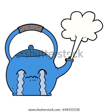 Cartoon Boiling Kettle Stock Vector 648435538 - Shutterstock