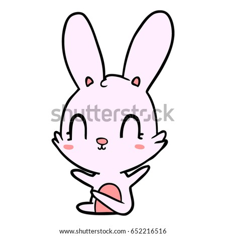 Cute Bunny Hand Drawn Rabbit Illustration Stock Vector 558347269 ...