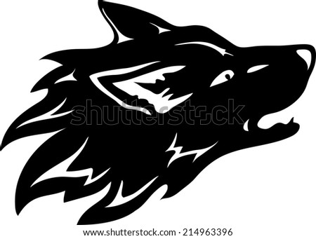 Wolf Head Side View Silhouette Vector Stock Vector 274425680 - Shutterstock