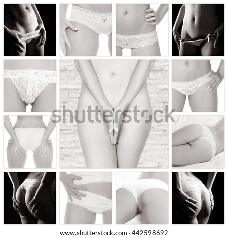 old women sleeping naked black and white nude collage