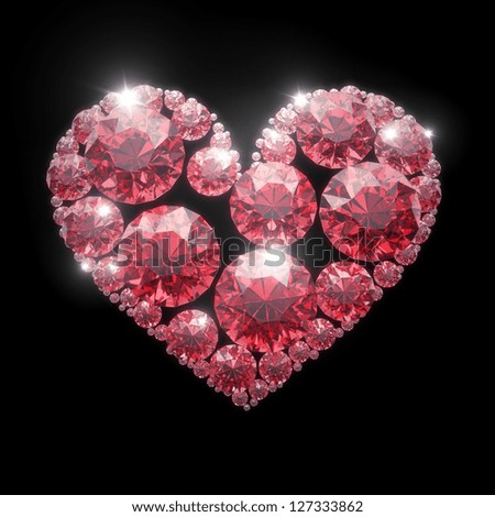 Red diamond heart photo Red diamond heart photo