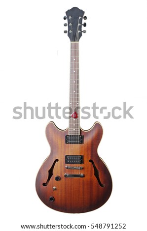 Electric guitar. Isolated on white.