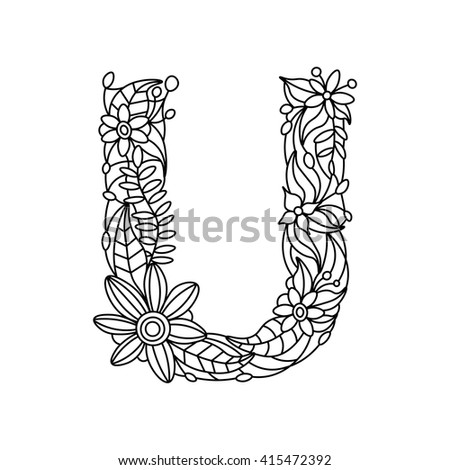 Letter Coloring Pages For Adults