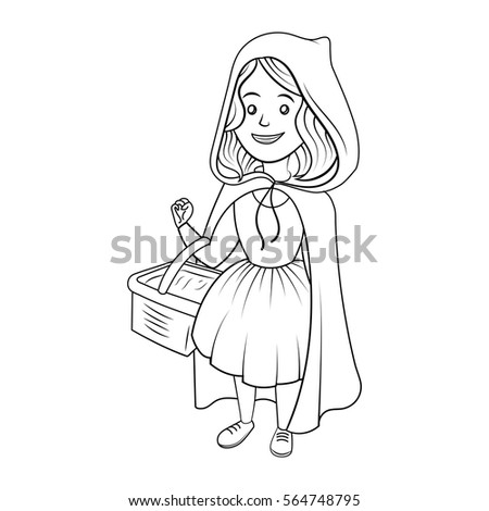 Little Red Riding Hood Coloring Book Stock Vector 564748795 - Shutterstock