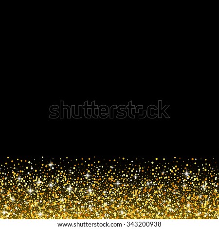 Vector Black Background Gold Glitter Sparkle Stock Vector 343200938 ...