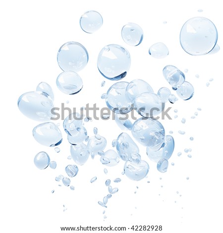 Blue Bubbles On White Background Stock Illustration 42282928 - Shutterstock