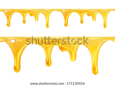 Sweet honey drips seamless vector