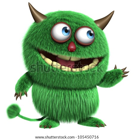 Cute Furry Alien Stock Illustration 105450704 - Shutterstock