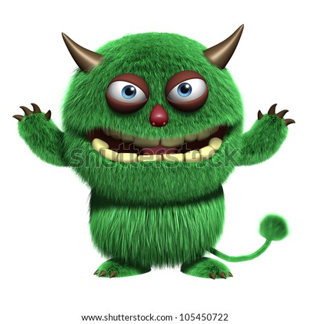 Cute Furry Alien Stock Illustration 105450704 - Shutterstock