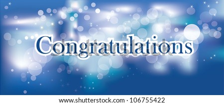 Congratulations background with sparkles and stars. - stock vector