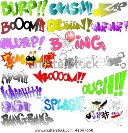 Comics Sounds - stock vector