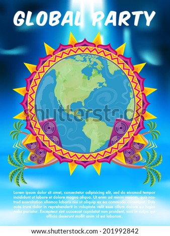 tropical beach party flyer background vector stock vector hd beach party flyer background