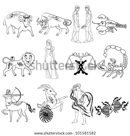 Cartoon Horoscope Symbols Stock Photos, Cartoon Horoscope Symbols Stock ...