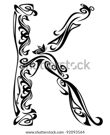 Letter M M Style Abstract Floral Stock Vector 108847004 - Shutterstock