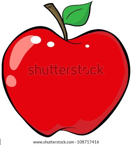 Red Apple .Vector Illustration