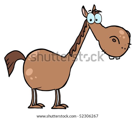 Cartoon Character Horse - stock vector