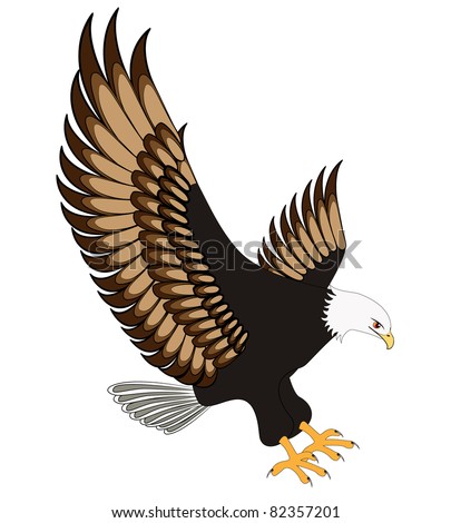 Bald Eagle Attacking Oldschool Tattoo Design Stock Vector 167376431 ...