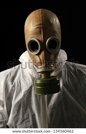 Scary Man No Eyes Full Protective Stock Photo 134360537 - Shutterstock