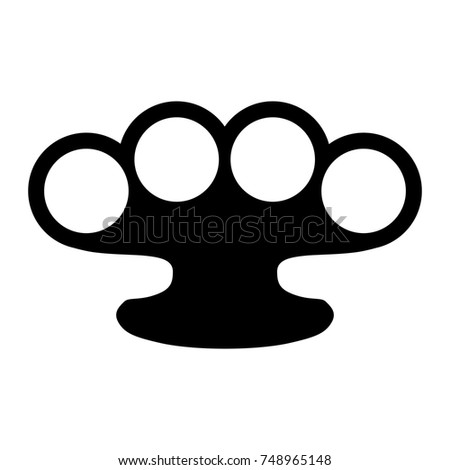 Brass Knuckles Icon Classic American Gangster Stock Vector 748965148 ...